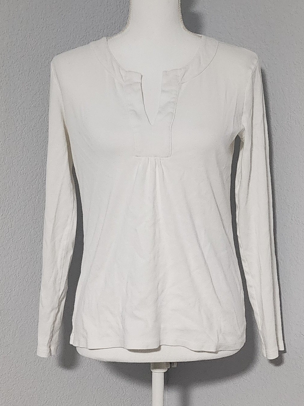 Vintage Y2K Jones New York 100% Cotton Long Sleeve Blouse Size Medium